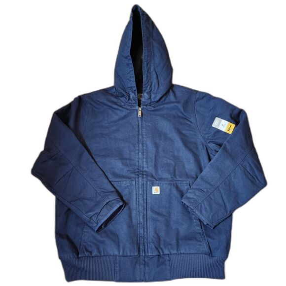 Carhartt Women’s Hooded Jacket 1X Navy | Loose Fit Full Zip Style 104053 - Picture 1 of 10